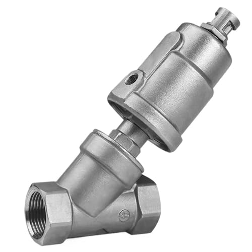1/4" 3/8" 1/2" 3/4" 1" BSPT Female Thread Y-Shaped 304 Stainless Steel Pneumatic Actuated Angle Seat Valve(1",BSPT_STAINLESS HEAD) von TRGYJGKF