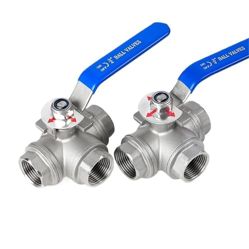 3/8 "1/2" 3/4 "1" 1-1/2 "2" SS304 Edelstahl Drei-weg Kugelhahn T/L Typ DN15 DN20 DN25 BSPT innengewinde(2",L Type) von TRGYJGKF