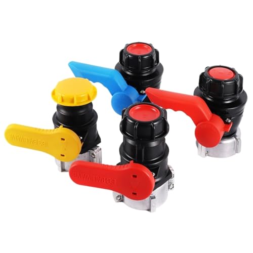 75mm IBC Water Tank Ball Valve DN50 Ton Barrel Acid and Alkali Resistant Chemical Garden Irrigation Adapter(Red-1) von TRGYJGKF