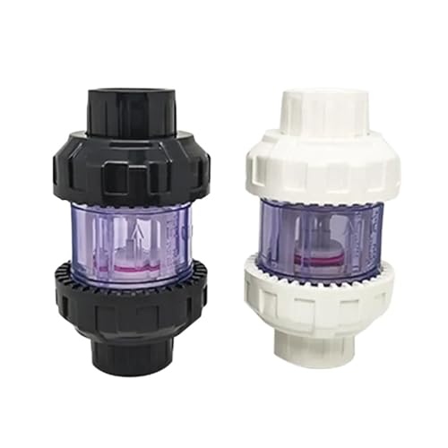 Geeignet for Upvc Lift Rückschlagventil Fisch Tank Replik Transparent Doppel Live Wasserpumpe Wasser Anti-siphon(H) von TRGYJGKF