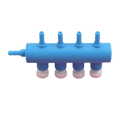 Praktische Aquarium Luftpumpe Flow Control Ventil Verteiler Schlauch Splitter Fisch Tank Zubehör Rohr Sauerstoff Split-flow(4 heads) von TRGYJGKF