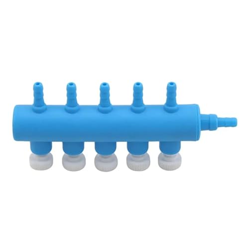 Praktische Aquarium Luftpumpe Flow Control Ventil Verteiler Schlauch Splitter Fisch Tank Zubehör Rohr Sauerstoff Split-flow(5 heads) von TRGYJGKF