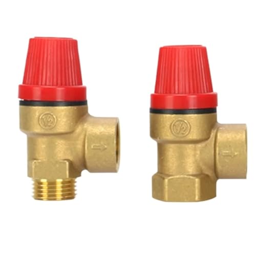 TRGYJGKF 1 stücke Messing Sicherheitsventil Ablass-Entlastungsschalter for Solarwarmwasserbereiter Innen- und Außendraht 1/2 "3/4"(3/4",Male Female_2BAR) von TRGYJGKF