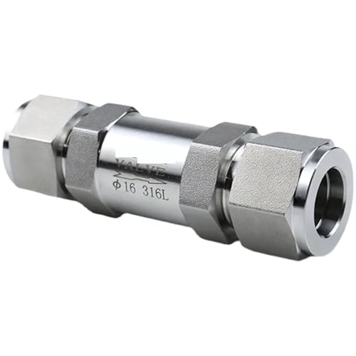 TRGYJGKF 3-20mm 1/8"-1/2" Tube Compresion Union 304 316L Stainless Steel Non-Return Check One Way Valve 430 915 3000 6000 PSI(1 Inch 25.4mm) von TRGYJGKF