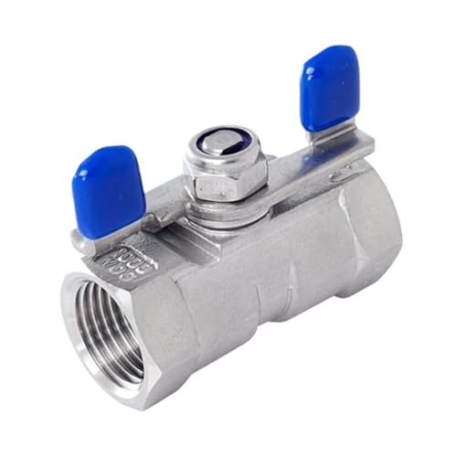 TRGYJGKF Griff 1/4-1 Zoll BSP Innengewinde 304 Edelstahl 1Pc Typ Kugelhahn SS304 Rohrverschraubung 2 Wege Wasserhahn(1") von TRGYJGKF