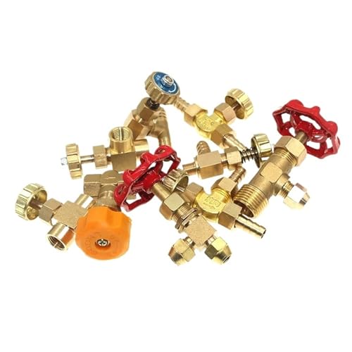 TRGYJGKF Schlauchanschluss Messing Parallel Nadelventil Mikro-Durchflussregelung Regelventil rechtwinklig Innengewinde 1/8 1/4 Öl(8mm Parallel) von TRGYJGKF