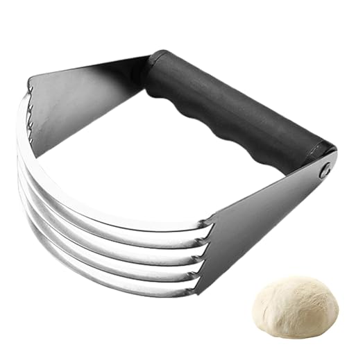 Edelstahl Gebäckschneider - Stabiler 5-Klingen-Teigmixer zum Backen, Gebäck, Pizzateig, Küchenmixer von TRHDFW