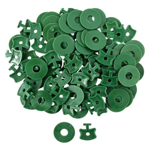 Strapazierfähige Pflanzenclips, wiederverwendbare Gartenklemmen und Unterlegscheiben, geeignet für Gewächshausstruktur, Outdoor-Zelte von TRHEEE