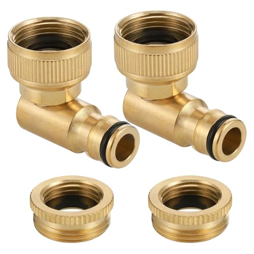 TRHEEE 2 Stück Messing Winkel Schlauchverbinder Garten Wasserhahn Adapter 90 Grad Drehbar Schlauch Rohraufsatz für den Außenbereich TRHEEE 2 Stück Messing Winkel Schlauchverbinder Garten Wasserhahn Adapter 90 Grad Drehbar Schlauch Rohraufsatz für den Außenbereich von TRHEEE