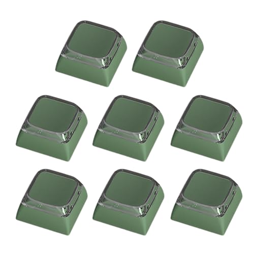 TRHEEE 8-teiliges XDA-Tastenkappen-Set mit Hintergrundbeleuchtung aus langlebigem PC für lange Nutzungsdauer auf mechanischen Tastaturen von TRHEEE