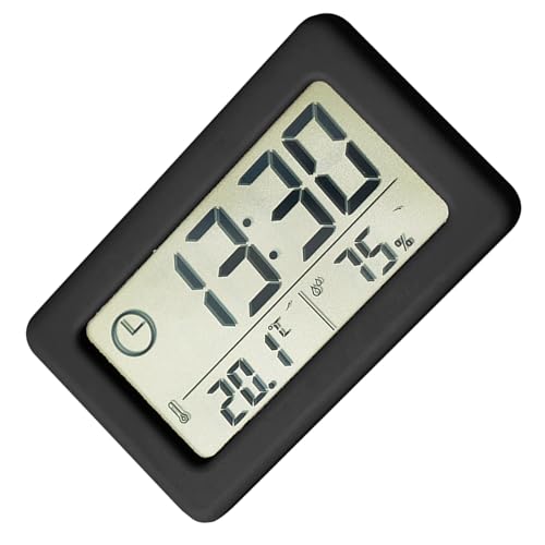 TRHEEE Elektronische Uhr mit großem LCD-Display und genauer Temperatur-Feuchtigkeitsmessung von TRHEEE