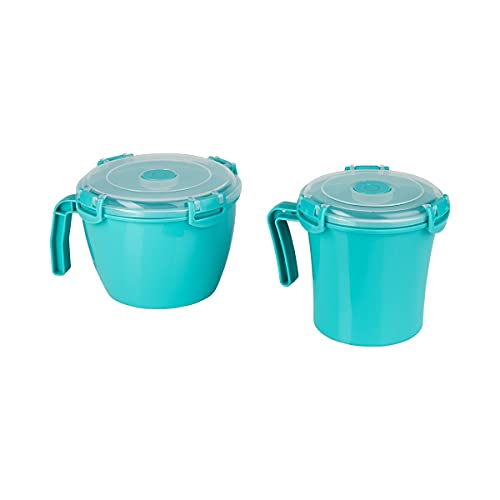 TRI Mikrowellen-Suppentasse 900 ml, Tasse mit Deckel zum Einfrieren, Aufwärmen oder Aufbewahren von Essen und Trinken, Temperaturbeständiger Behälter von TRI