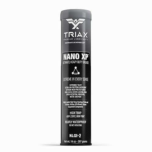 TRIAX Nano XP Ultra Heavy Duty Fett, Vollsynthetisch mit Nano-Fulleren, Tropfpunkt 330 °C, Extrem hohe EP-Belastung, Geringe Reibung; für: Hochtemp.-Radlager, Fahrgestell/5. Rad, Marine (400 g) von TRIAX