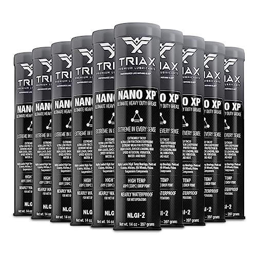 TRIAX Nano XP Ultra Heavy Duty Fett, Vollsynthetisch mit Nano-Fulleren, Tropfpunkt 330 °C, Extrem hohe EP-Belastung, Geringe Reibung; für: Hochtemp.-Radlager, Fahrgestell/5. Rad, Marineanwendungen von TRIAX