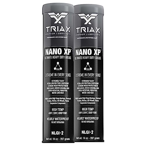TRIAX Nano XP Ultra Heavy Duty Fett, Vollsynthetisch mit Nano-Fulleren, Tropfpunkt 330 °C, Extrem hohe EP-Belastung, Geringe Reibung; für: Hochtemp.-Radlager, Fahrgestell/5. Rad, Marineanwendungen von TRIAX
