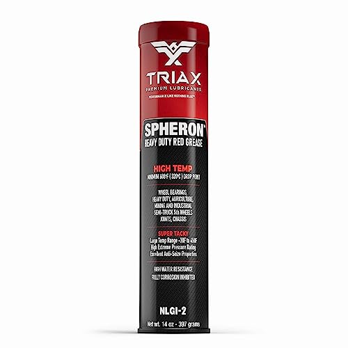 TRIAX Spheron HT-2 Rotes Fett, Radlager, Lithium-Komplex, Hochtemp 287 °C, Ultra Klebrig, Extremdruck, praktisch wasserdicht (1 tube) von TRIAX