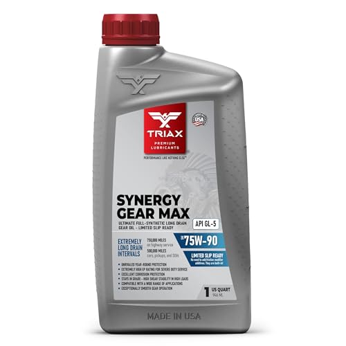 TRIAX Synergy Gear 75W-90 GL-5 Begrenzter Schlupf, Ultra langer Ablauf 800.000 km, Schaltgetriebe, Getriebe/Differentialschmierstoffl (1 Quart) von TRIAX