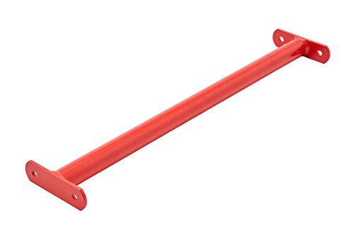 Reckstange Turnstange Gymnastikstange Metallstange (125 cm Rot) Reck aus Stahl zum Befestigen am Schaukel oder Klettergerüst auch als Gymnastik oder Turnstange auch für öffentliche Spielplätze von TRIBECCO