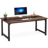 Tribesigns - Schreibtisch, 160 x 80 cm großer Computertisch, Bürotisch, für Arbeitszimmer, Arbeitsstation für das Heimbüro, Moderner Einfacher Stil, von TRIBESIGNS