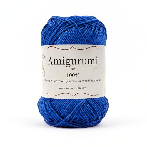 Amigurumi by Tricot Cafè - Garnknäuel aus reiner Baumwolle für Häkelpuppen und puppen, Häkeltaschen und leichte Kleidung - Nadeln/Haken 3,00/4,00 – Electricblau 141 – 1 Stück Amigurumi by Tricot Cafè - Garnknäuel aus reiner Baumwolle für Häkelpuppen und puppen, Häkeltaschen und leichte Kleidung - Nadeln/Haken 3,00/4,00 – Electricblau 141 – 1 Stück von TRICOT CAFE'