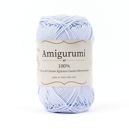 Amigurumi by Tricot Cafè - Garnknäuel aus reiner Baumwolle für Häkelpuppen und puppen, Häkeltaschen und leichte Kleidung - Nadeln/Haken 3,00/4,00 - Himmelblau 52-1 Stück Amigurumi by Tricot Cafè - Garnknäuel aus reiner Baumwolle für Häkelpuppen und puppen, Häkeltaschen und leichte Kleidung - Nadeln/Haken 3,00/4,00 - Himmelblau 52-1 Stück von TRICOT CAFE'