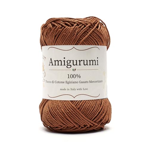 Amigurumi by Tricot Cafè - Garnknäuel aus reiner Baumwolle für Häkelpuppen und puppen, Häkeltaschen und leichte Kleidung - Nadeln/Haken 3,00/4,00 – Braun 155 – 1 Stück Amigurumi by Tricot Cafè - Garnknäuel aus reiner Baumwolle für Häkelpuppen und puppen, Häkeltaschen und leichte Kleidung - Nadeln/Haken 3,00/4,00 – Braun 155 – 1 Stück von TRICOT CAFE'