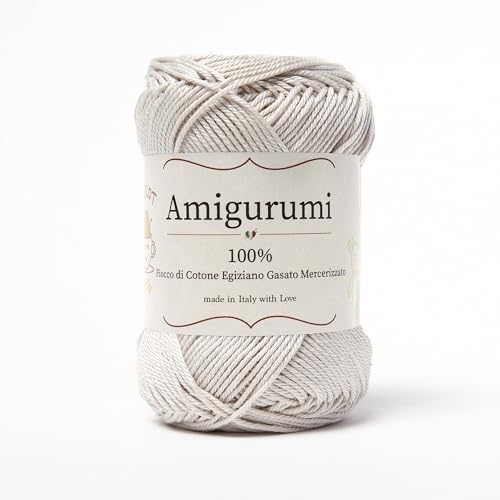 Amigurumi by Tricot Cafè - Garnknäuel aus reiner Baumwolle für Häkelpuppen und puppen, Häkeltaschen und leichte Kleidung - Nadeln/Haken 3,00/4,00 - Perlgrau 290-1 Stück Amigurumi by Tricot Cafè - Garnknäuel aus reiner Baumwolle für Häkelpuppen und puppen, Häkeltaschen und leichte Kleidung - Nadeln/Haken 3,00/4,00 - Perlgrau 290-1 Stück von TRICOT CAFE'