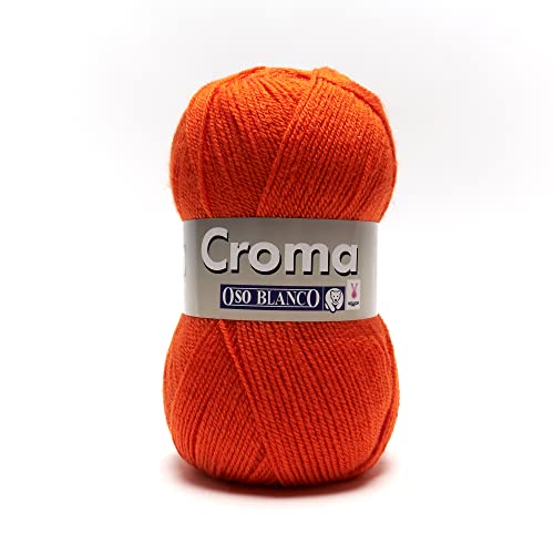 Oso Blanco - Chroma - 100% Acryl Festes Garn Weiches und starkes Garn geeignet für alle Arten von Stricken für Nadel-/Häkelnadeln: 2.50/3.00 100 gr Orange 531 Oso Blanco - Chroma - 100% Acryl Festes Garn Weiches und starkes Garn geeignet für alle Arten von Stricken für Nadel-/Häkelnadeln: 2.50/3.00 100 gr Orange 531 von TRICOT CAFE'