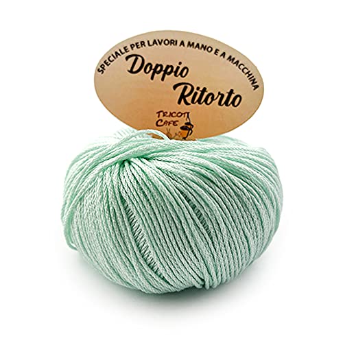 Doppel-Knäuel, hergestellt in Italien, 100 % mercerisierte Baumwolle, wassergrün 704 Doppel-Knäuel, hergestellt in Italien, 100 % mercerisierte Baumwolle, wassergrün 704 von TRICOT CAFE'
