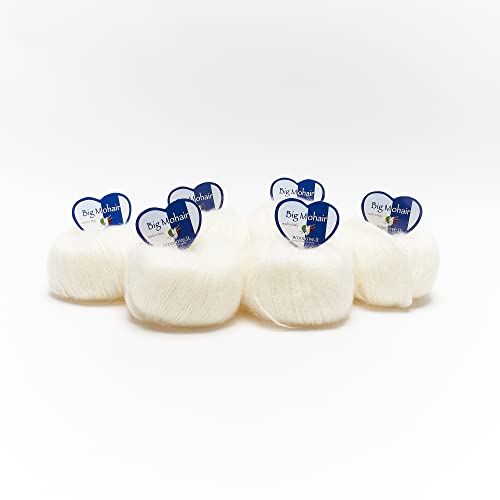 Tricot Cafè – Big Mohair – Wollmischung ideal für die Herstellung von Kleidung für Babys und Kinder für Nadeln/Häkelnadeln: 5.00/6.00 – 25 g/cad Creme 2 Tricot Cafè – Big Mohair – Wollmischung ideal für die Herstellung von Kleidung für Babys und Kinder für Nadeln/Häkelnadeln: 5.00/6.00 – 25 g/cad Creme 2 von TRICOT CAFE'