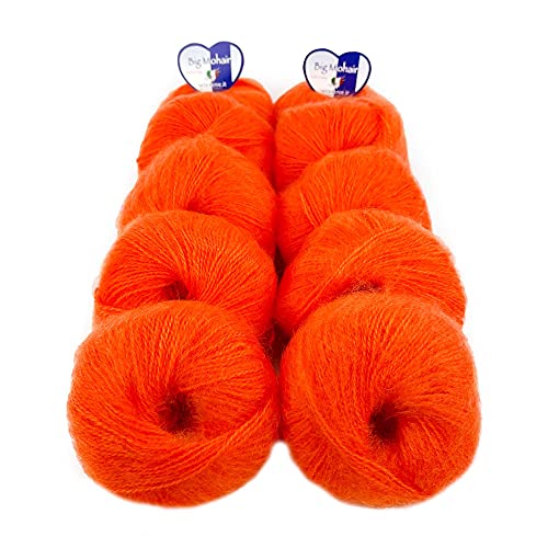Tricot Café – Big Mohair – ideal für Neugeborene, Wollgemisch, Orange 165 Tricot Café – Big Mohair – ideal für Neugeborene, Wollgemisch, Orange 165 von TRICOT CAFE'