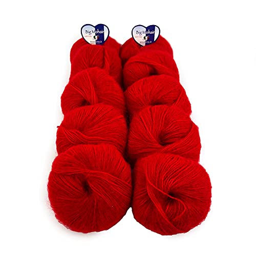 Tricot Café – Big Mohair – ideal für Neugeborene, Wollgemisch, Rot 15 Tricot Café – Big Mohair – ideal für Neugeborene, Wollgemisch, Rot 15 von TRICOT CAFE'