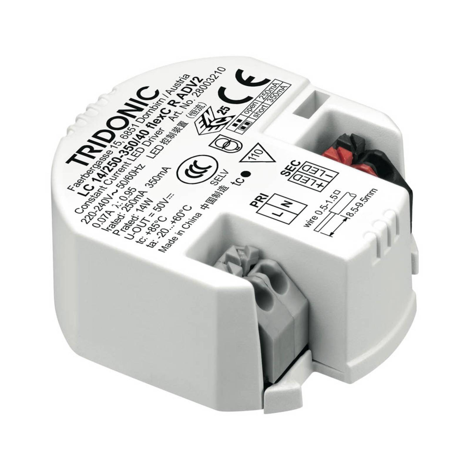 TRIDONIC LED-Treiber LC 14W 250-350mA flexC R ADV2 TRIDONIC LED-Treiber LC 14W 250-350mA flexC R ADV2 von TRIDONIC