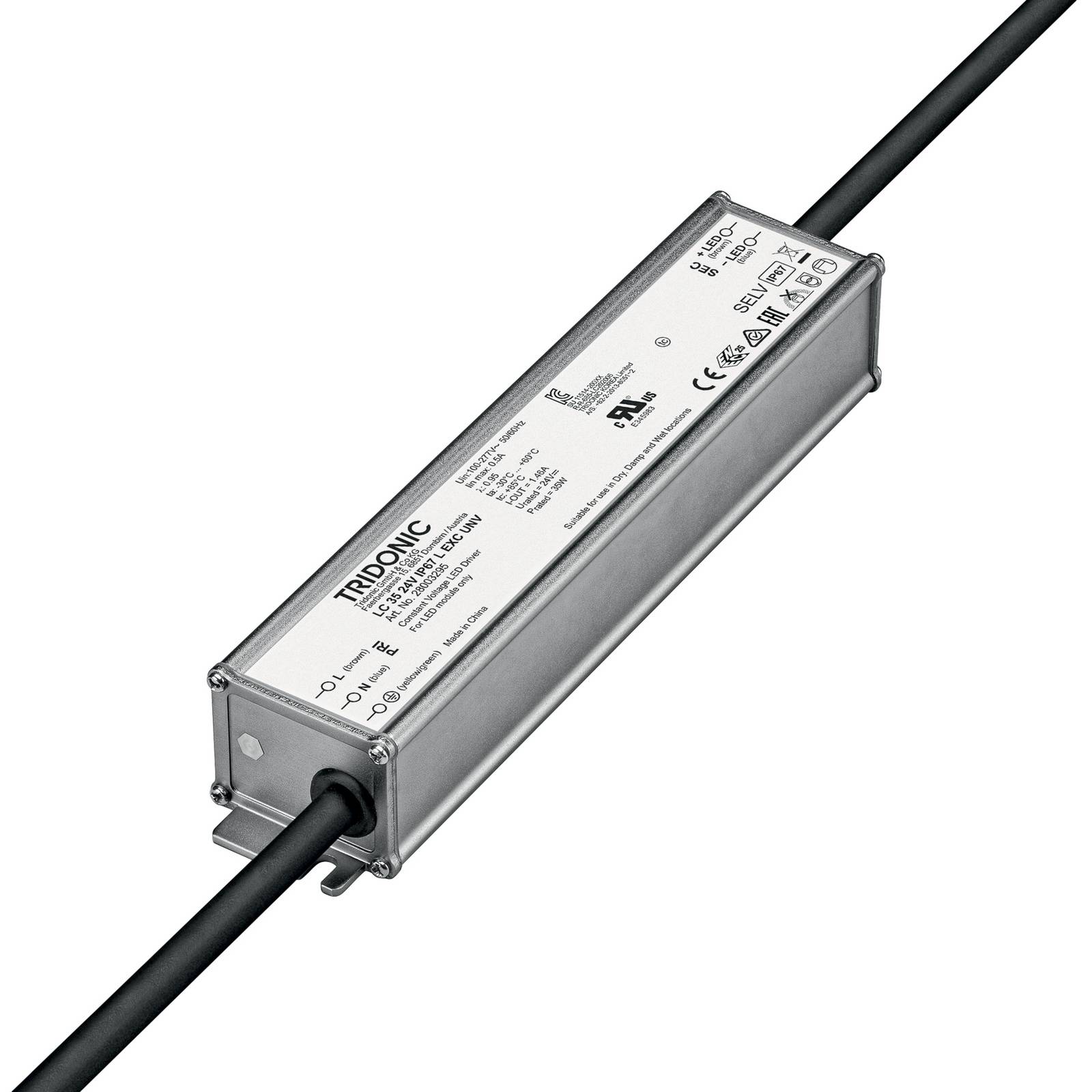 TRIDONIC LED-Treiber LC 35W 24V IP67 L EXC UNV TRIDONIC LED-Treiber LC 35W 24V IP67 L EXC UNV von TRIDONIC