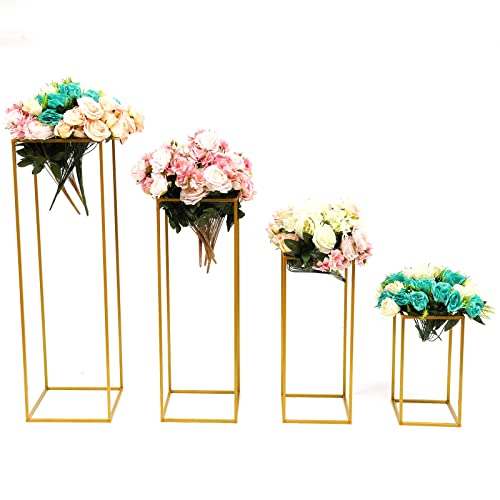 Hochzeit Herzstück Tische, Blumenboden Vase Säule Blumenständer, Metall Pflanzenständer Blumenständer Plant Stand Gold Deko Pflanzen für Hochzeiten Party Dekoration von TRIEBAN