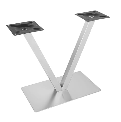 TRIEBAN Tischbeine Metall Tischgestell Edelstahl Tischbein V Form Tischkufen Tischfüße Tisch Beine, Schreibtisch Beine für DIY Schreibtisch Couchtisch Esstisch mit 70 x 40 cm Bodenplatte (V-Form) von TRIEBAN