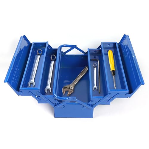 Werkzeugkasten Werkzeugkoffer 5 Fächer Metall Werkzeugkiste leer Werkstatt Werkzeugbox Toolbox Organizer Werkzeugkasten Werkzeugkoffer 5 Fächer Metall Werkzeugkiste leer Werkstatt Werkzeugbox Toolbox Organizer von TRIEBAN