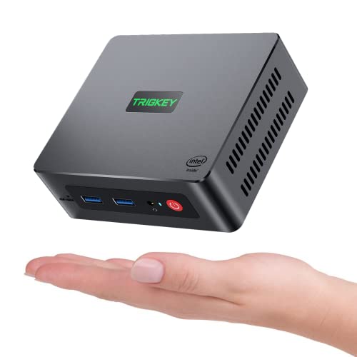 TRIGKEY Mini PC W11 Pro N5095 Mini Computer 16G DDR4 500G M.2 SSD Green G3 Arbeitscomputer, 4K Dual HDMI Output, WiFi 5, Bluetooth, Zoom, Ms Office von TRIGKEY