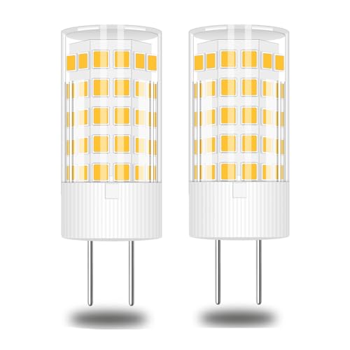 TRIJZHOU LED GY6.35 Lampe Äquivalent 40W 50W Halogen Halogenlampe AC DC 12V 4W Bi-Pin Sockel Mini Glühbirnen Warmweiß 3000K 2 Stück [MEHRWEG] von TRIJZHOU