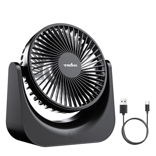 TRILINK USB Ventilator – Kleiner Tischventilator mit 5 Stufen, neigbar, leise & USB-betrieben – Tragbarer Mini-Ventilator für Zuhause, Schreibtisch, Schlafzimmer, Nachttisch, Büro, Reisen und Camping TRILINK USB Ventilator – Kleiner Tischventilator mit 5 Stufen, neigbar, leise & USB-betrieben – Tragbarer Mini-Ventilator für Zuhause, Schreibtisch, Schlafzimmer, Nachttisch, Büro, Reisen und Camping von TRILINK