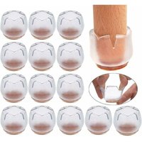 16 pezzi di tappi per sedie da 21-25 mm, cuscinetti per piedini per mobili, protezioni rotonde e quadrate in silicone, tappi per gambe di mobili, von TRIMEC