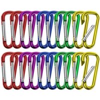 30 piccoli portachiavi con serratura, fibbia ad anello a D, portachiavi multifunzione, fibbia di sicurezza per arrampicata all'aperto, gancio a von TRIMEC