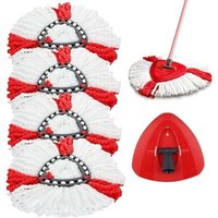 4 testine di ricambio in microfibra per mocio + 1 testina compatibile con Vileda Turbo Mop 2 in 1, O-Cedar von TRIMEC