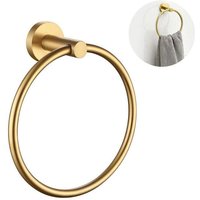Anello portasciugamani Portasciugamani Finitura in acciaio inox lucido (oro, fondo arrotondato) von TRIMEC