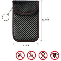 Blocco segnale chiave auto RFID Custodia Faraday, confezione da 2 custodie anti-RFID per chiavi auto, custodia protettiva anti-RFID in fibra di von TRIMEC