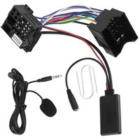 Auto-Bluetooth 5.0-AUX-Kabel, Freisprechmikrofonadapter, kostenloser Anruf, Mobiltelefon, praktisch für Peugeot Citroen C2 C5 RD4. von TRIMEC