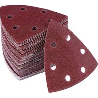 Confezione da 100 fogli abrasivi triangolari - 6 fori - 90 x 90 x 90 mm per levigatrice a delta - Fogli abrasivi triangolari - Levigatura e von TRIMEC