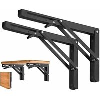 Confezione da 2 staffe per mensola pieghevole da 300 mm, staffa pieghevole a parete, staffa pieghevole con portata di 50 kg von TRIMEC