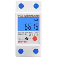 Contatore elettrico monofase, 80 A max modulare, monofase, LCD Display. von TRIMEC