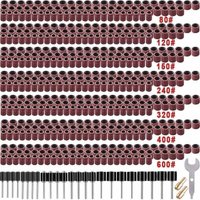 Ensemble de 531 tambours de ponçage pour outils rotatifs Dremel, avec 504 tambours de ponçage, 24 mandrins de tambour de ponçage et 2 mandrins sans von TRIMEC